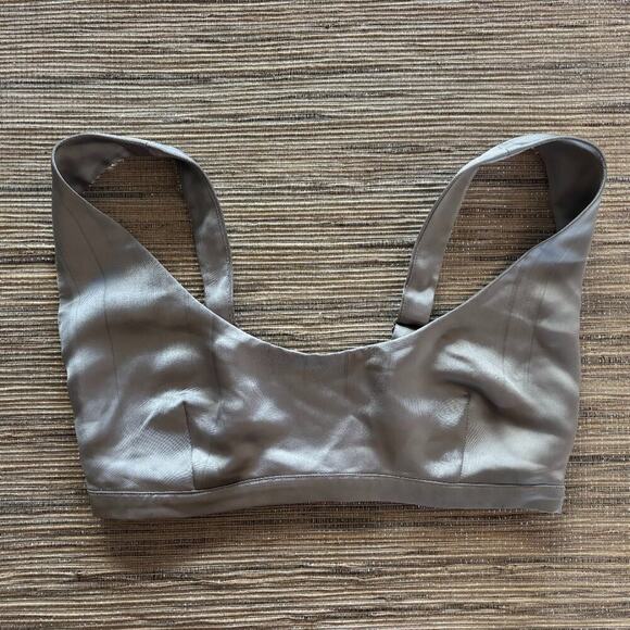 SKIMS | Women’s Silver Gray Scoop Bralette Adjustable Straps Size Medium - Picture 1 of 5